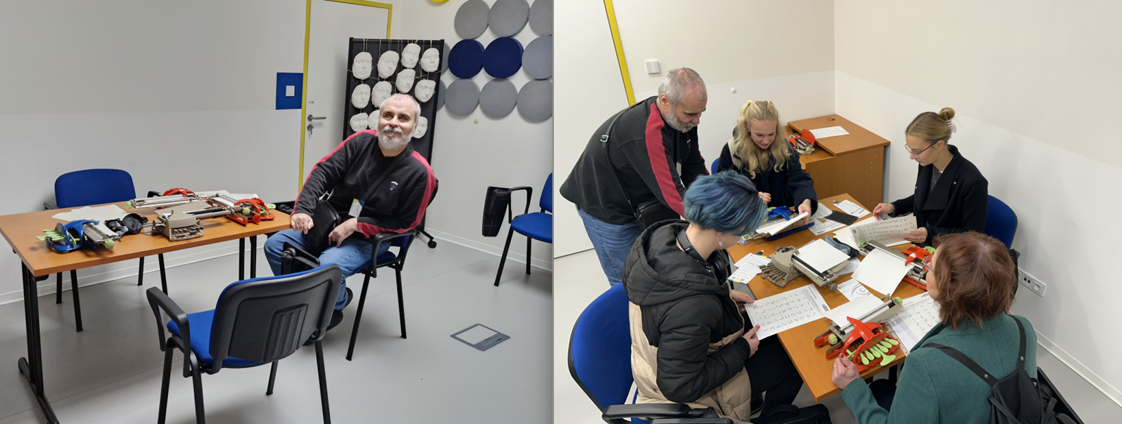 nechyběly „pichťáky“, Braillova abeceda a mohlo se rozpoznávat … Aktivitu vedl Martin Kubiš.